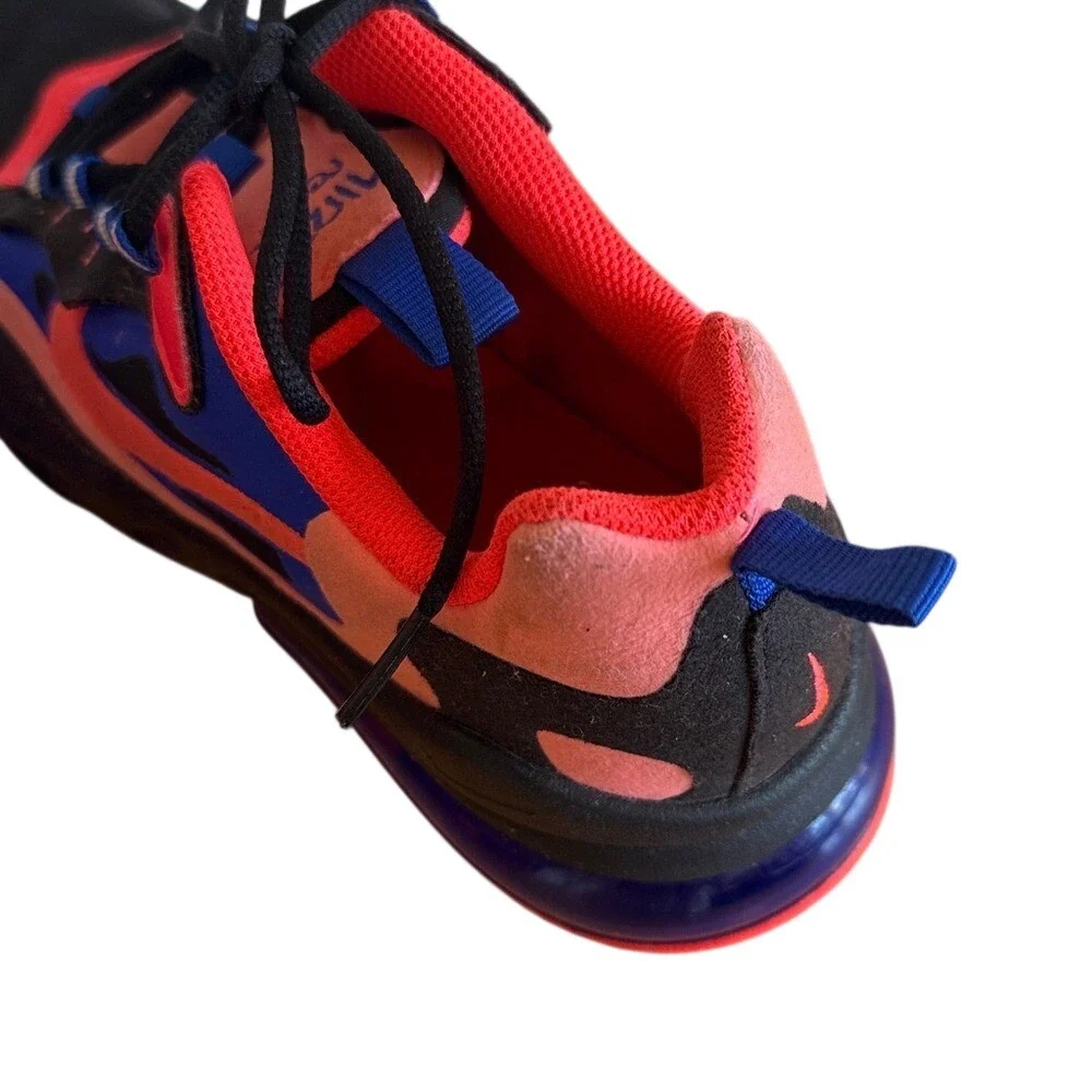 Nike Air Max 270 React Low‎ Black Crimson Blue Size 6Y